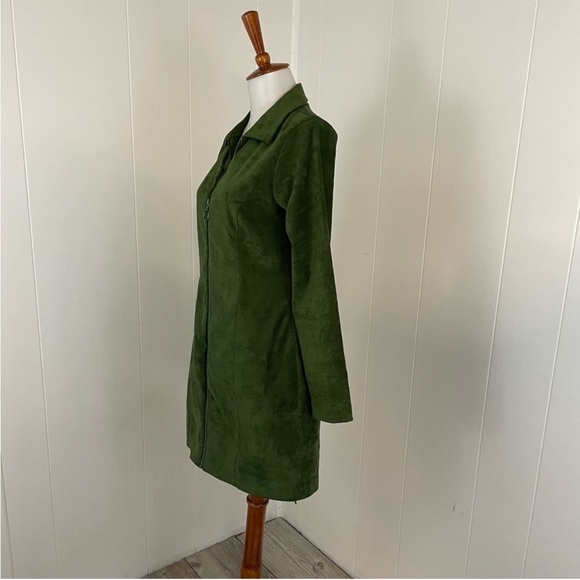 Lovers + Friends Faux Suede Long Sleeve Front Zip Mini Shift Dress - Picture 6 of 9